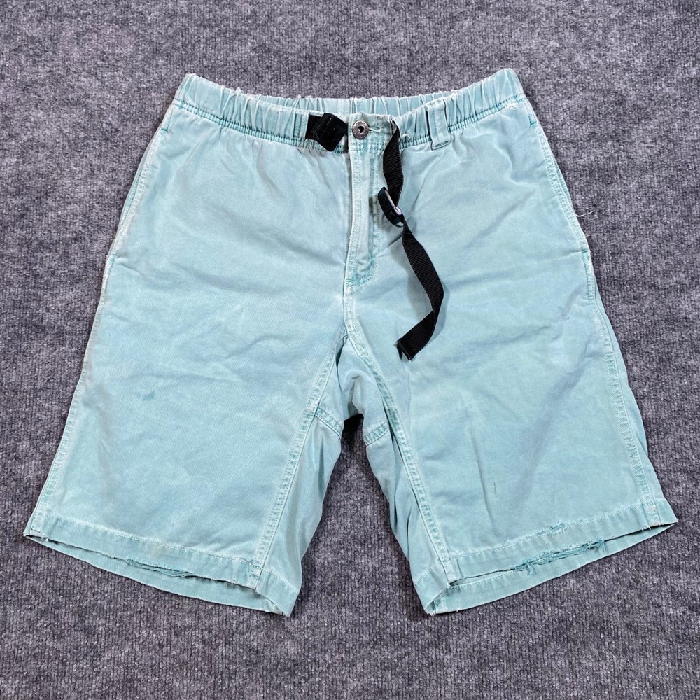 Gramicci Mens G-Shorts Climbing Belted Cotton Twill Shorts Seafoam Green Size M